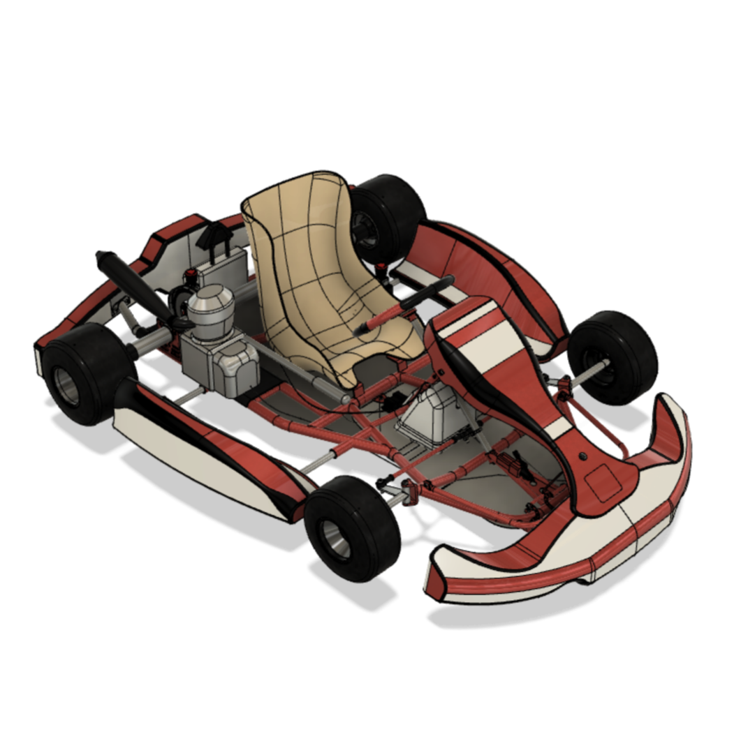 Go-kart chassis alternate design view